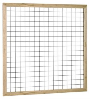 Eco gaastrellis met maas 7,5 x 7,5 cm, in raamwerk 4,5 x 4,5 cm, 180 x 180 cm